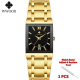 Relogio Masculino WWOOR Gold Watch Men