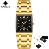 Relogio Masculino WWOOR Gold Watch Men