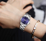 CHRONOS Women Luxury Rhinestone Stainless Steel Quartz Watch