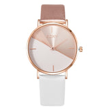 Women Watch Leather Rose Gold