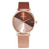 Women Watch Leather Rose Gold