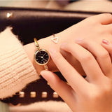 Small Gold Bangle Bracelet Luxury Watch