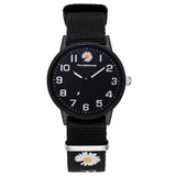 Small Daisy Wrist Watch Women Fashion Nylon Strap Dress Quartz Watch Simple Wild Girlfriends Couple Watch Birthday Gift Women