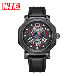 DISNEY Official MARVEL Capitain America Cartoon Men Skeleton Automatic Casual Wristwatches 3D Stereo Japan Seiko Mechanical