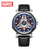 DISNEY Official MARVEL Capitain America Cartoon Men Skeleton Automatic Casual Wristwatches 3D Stereo Japan Seiko Mechanical