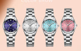 CHRONOS Women Luxury Rhinestone Stainless Steel Quartz Watch