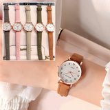 Women Watches Simple Vintage Small Dial Watch Sweet Leather Strap