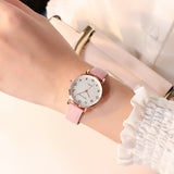 Women Watches Simple Vintage Small Dial Watch Sweet Leather Strap