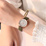 Women Watches Simple Vintage Small Dial Watch Sweet Leather Strap