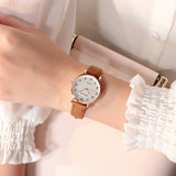 Women Watches Simple Vintage Small Dial Watch Sweet Leather Strap