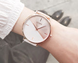 Women Watch Leather Rose Gold