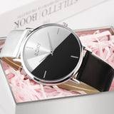 Women Watch Leather Rose Gold