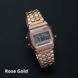 Rose Gold Silver Watches Men Women Electronic Digital Display Retro Style Clock Men&#39;s Relogio Masculin Reloj Hombre homme