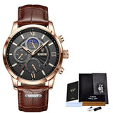 2021 LIGE Men&#39;s Watches Top Brand Luxury Men Wrist Watch Leather Quartz Watch Sports Waterproof Male Clock Relogio Masculino+Box