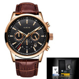 2021 LIGE Men&#39;s Watches Top Brand Luxury Men Wrist Watch Leather Quartz Watch Sports Waterproof Male Clock Relogio Masculino+Box