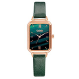 Gaiety Brand Women Watches Fashion Square Ladies Quartz Watch Bracelet Set Green Dial Simple Rose Gold Mesh Luxury Women Watches