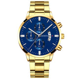Fashion Men Luxury Stainless Steel Watch Calendar Date Quartz Wrist Watch Watches for Man Business Leather Clock часы мужские