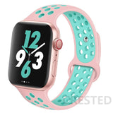 Silicone Strap For Apple Watch band 44mm 40mm 45mm 41mm 38mm 42mm 44 42 38 40 45 mm watchband bracelet iWatch serie 3 4 5 6 se 7