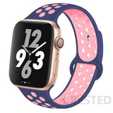 Silicone Strap For Apple Watch band 44mm 40mm 45mm 41mm 38mm 42mm 44 42 38 40 45 mm watchband bracelet iWatch serie 3 4 5 6 se 7