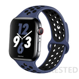 Silicone Strap For Apple Watch band 44mm 40mm 45mm 41mm 38mm 42mm 44 42 38 40 45 mm watchband bracelet iWatch serie 3 4 5 6 se 7