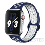 Silicone Strap For Apple Watch band 44mm 40mm 45mm 41mm 38mm 42mm 44 42 38 40 45 mm watchband bracelet iWatch serie 3 4 5 6 se 7