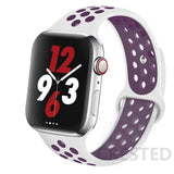 Silicone Strap For Apple Watch band 44mm 40mm 45mm 41mm 38mm 42mm 44 42 38 40 45 mm watchband bracelet iWatch serie 3 4 5 6 se 7