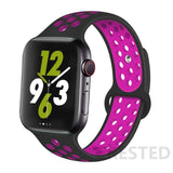 Silicone Strap For Apple Watch band 44mm 40mm 45mm 41mm 38mm 42mm 44 42 38 40 45 mm watchband bracelet iWatch serie 3 4 5 6 se 7