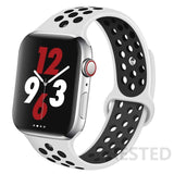 Silicone Strap For Apple Watch band 44mm 40mm 45mm 41mm 38mm 42mm 44 42 38 40 45 mm watchband bracelet iWatch serie 3 4 5 6 se 7