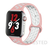 Silicone Strap For Apple Watch band 44mm 40mm 45mm 41mm 38mm 42mm 44 42 38 40 45 mm watchband bracelet iWatch serie 3 4 5 6 se 7