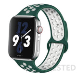 Silicone Strap For Apple Watch band 44mm 40mm 45mm 41mm 38mm 42mm 44 42 38 40 45 mm watchband bracelet iWatch serie 3 4 5 6 se 7