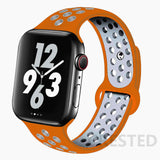 Silicone Strap For Apple Watch band 44mm 40mm 45mm 41mm 38mm 42mm 44 42 38 40 45 mm watchband bracelet iWatch serie 3 4 5 6 se 7
