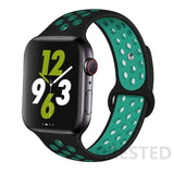 Silicone Strap For Apple Watch band 44mm 40mm 45mm 41mm 38mm 42mm 44 42 38 40 45 mm watchband bracelet iWatch serie 3 4 5 6 se 7