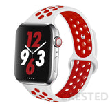 Silicone Strap For Apple Watch band 44mm 40mm 45mm 41mm 38mm 42mm 44 42 38 40 45 mm watchband bracelet iWatch serie 3 4 5 6 se 7