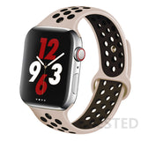 Silicone Strap For Apple Watch band 44mm 40mm 45mm 41mm 38mm 42mm 44 42 38 40 45 mm watchband bracelet iWatch serie 3 4 5 6 se 7