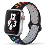 Silicone Strap For Apple Watch band 44mm 40mm 45mm 41mm 38mm 42mm 44 42 38 40 45 mm watchband bracelet iWatch serie 3 4 5 6 se 7