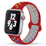 Silicone Strap For Apple Watch band 44mm 40mm 45mm 41mm 38mm 42mm 44 42 38 40 45 mm watchband bracelet iWatch serie 3 4 5 6 se 7