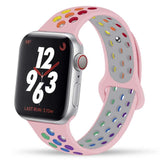 Silicone Strap For Apple Watch band 44mm 40mm 45mm 41mm 38mm 42mm 44 42 38 40 45 mm watchband bracelet iWatch serie 3 4 5 6 se 7
