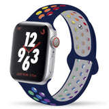 Silicone Strap For Apple Watch band 44mm 40mm 45mm 41mm 38mm 42mm 44 42 38 40 45 mm watchband bracelet iWatch serie 3 4 5 6 se 7