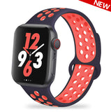 Silicone Strap For Apple Watch band 44mm 40mm 45mm 41mm 38mm 42mm 44 42 38 40 45 mm watchband bracelet iWatch serie 3 4 5 6 se 7