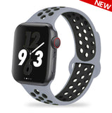 Silicone Strap For Apple Watch band 44mm 40mm 45mm 41mm 38mm 42mm 44 42 38 40 45 mm watchband bracelet iWatch serie 3 4 5 6 se 7