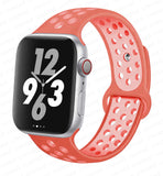 Silicone Strap For Apple Watch band 44mm 40mm 45mm 41mm 38mm 42mm 44 42 38 40 45 mm watchband bracelet iWatch serie 3 4 5 6 se 7
