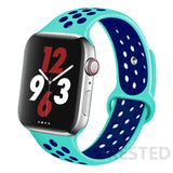 Silicone Strap For Apple Watch band 44mm 40mm 45mm 41mm 38mm 42mm 44 42 38 40 45 mm watchband bracelet iWatch serie 3 4 5 6 se 7