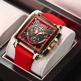 LIGE 2022 Top Brand Luxury Mens Watches Square Digital Sports Quartz Wrist Watch for Men Waterproof Stopwatch Relogio Masculino