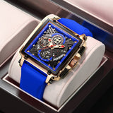 LIGE 2022 Top Brand Luxury Mens Watches Square Digital Sports Quartz Wrist Watch for Men Waterproof Stopwatch Relogio Masculino