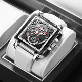 LIGE 2022 Top Brand Luxury Mens Watches Square Digital Sports Quartz Wrist Watch for Men Waterproof Stopwatch Relogio Masculino