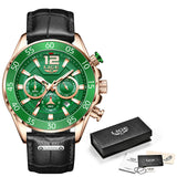 2022 LIGE Fashion Men Watches Sport Quartz Watch Man Brand Luxury Wristwatches Chronograph Waterproof Casual Clock Montre Homme
