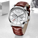 Watches Mens 2022 LIGE Top Brand Luxury Casual Leather Quartz Men&#39;s Watch Business Clock Male Sport Waterproof Date Chronograph