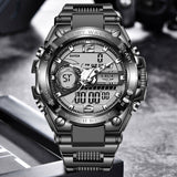 2022 LIGE Sport Men Quartz Digital Watch Creative Diving Watches Men Waterproof Alarm Watch Dual Display Clock Relogio Masculino