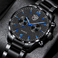 reloj hombre 2022 Fashion Mens Watches Luxury Men Business Stainless Steel Quartz Watch Leather Luminous Clock relogio masculino