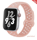 Silicone Strap For Apple Watch band 44mm 40mm 45mm 41mm 38mm 42mm 44 42 38 40 45 mm watchband bracelet iWatch serie 3 4 5 6 se 7
